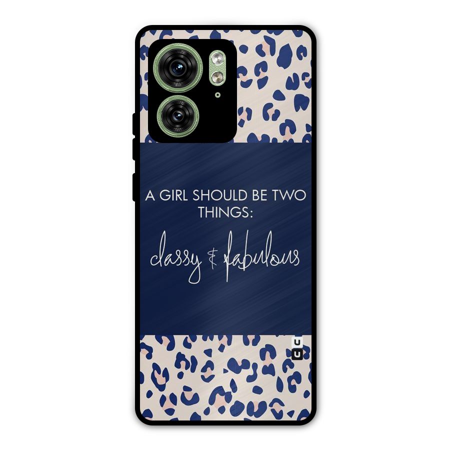 Classy and Fabulous Metal Back Case for Motorola Edge 40 5G