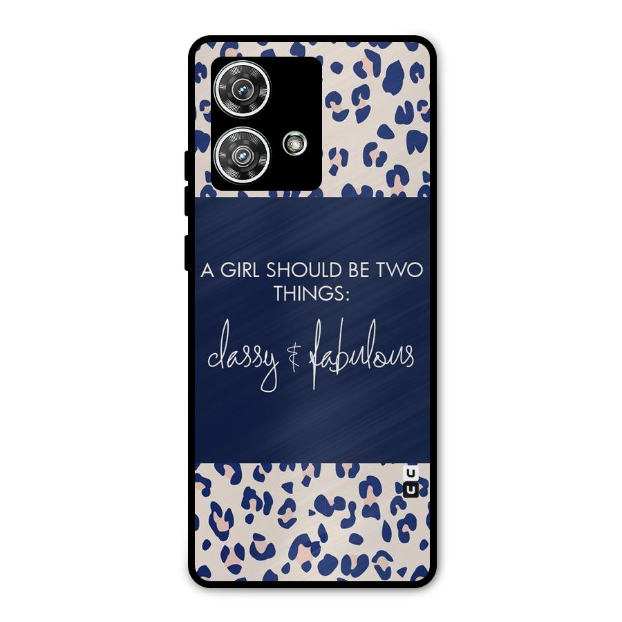 Classy and Fabulous Metal Back Case for Motorola Edge 40 Neo