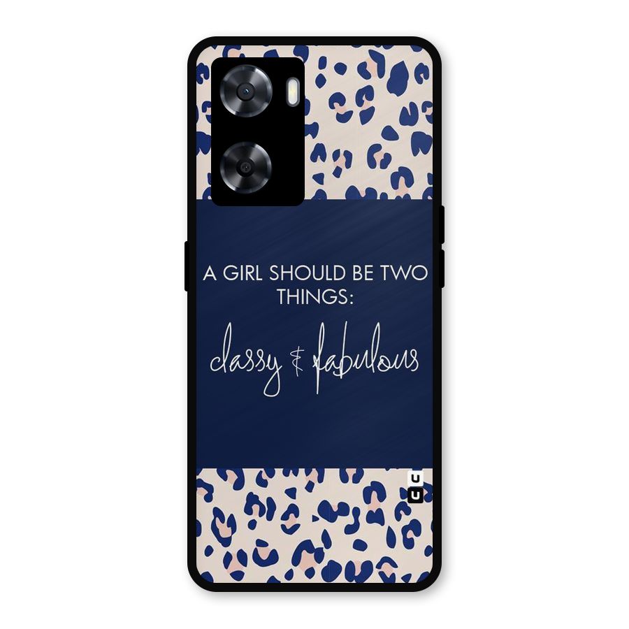 Classy and Fabulous Metal Back Case for Oppo A77s