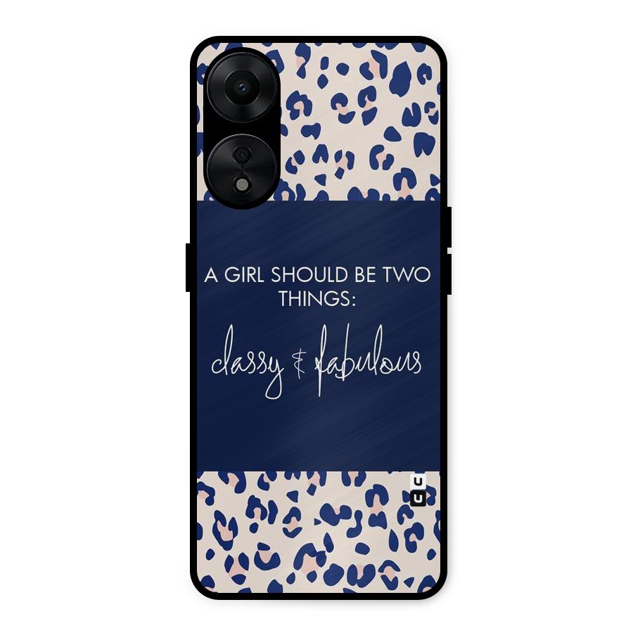 Classy and Fabulous Metal Back Case for Oppo A78 5G