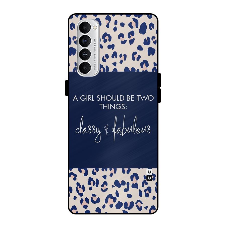 Classy and Fabulous Metal Back Case for Oppo Reno4 Pro