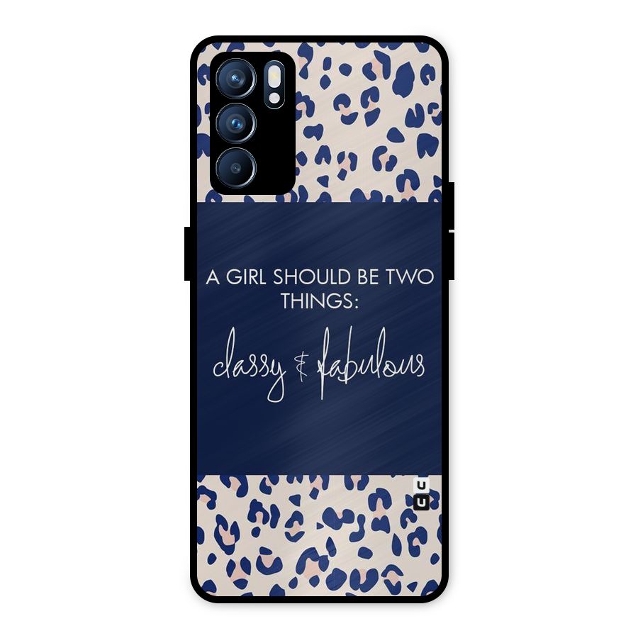 Classy and Fabulous Metal Back Case for Oppo Reno6 5G