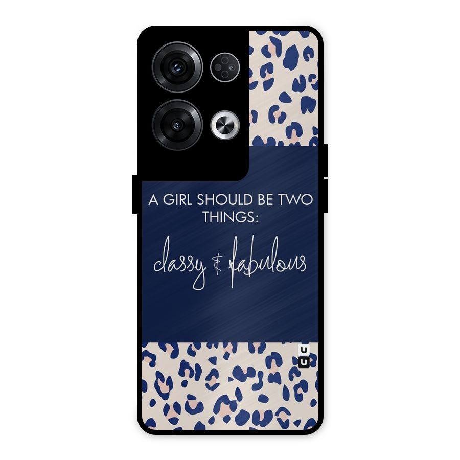 Classy and Fabulous Metal Back Case for Oppo Reno8 Pro 5G