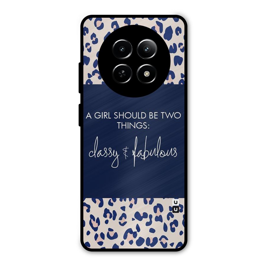 Classy and Fabulous Metal Back Case for Realme 13