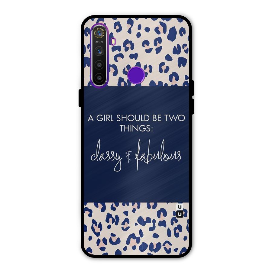 Classy and Fabulous Metal Back Case for Realme 5i