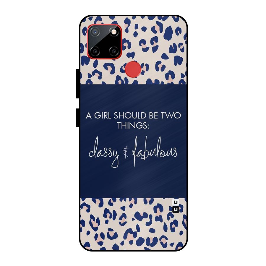 Classy and Fabulous Metal Back Case for Realme C12