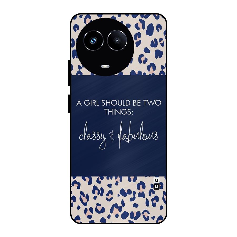 Classy and Fabulous Metal Back Case for Realme Narzo 60X