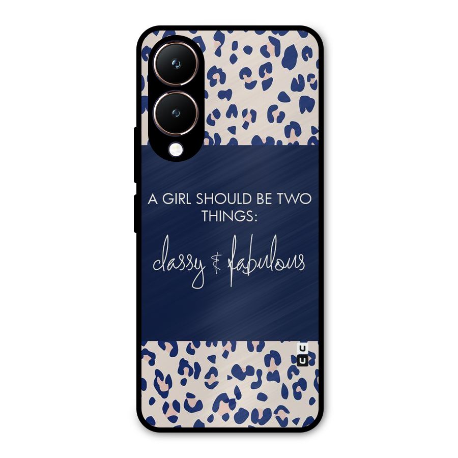 Classy and Fabulous Metal Back Case for Vivo Y28