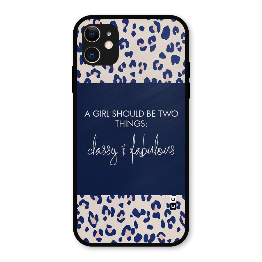 Classy and Fabulous Metal Back Case for iPhone 11