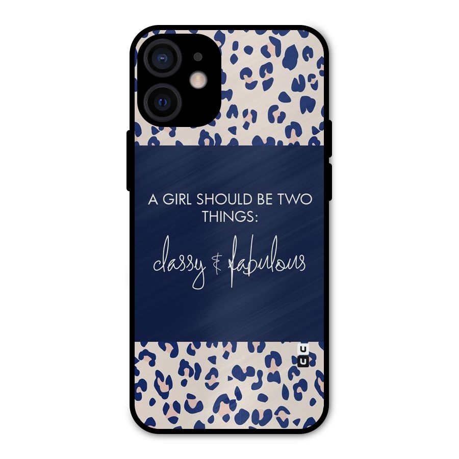 Classy and Fabulous Metal Back Case for iPhone 12 Mini