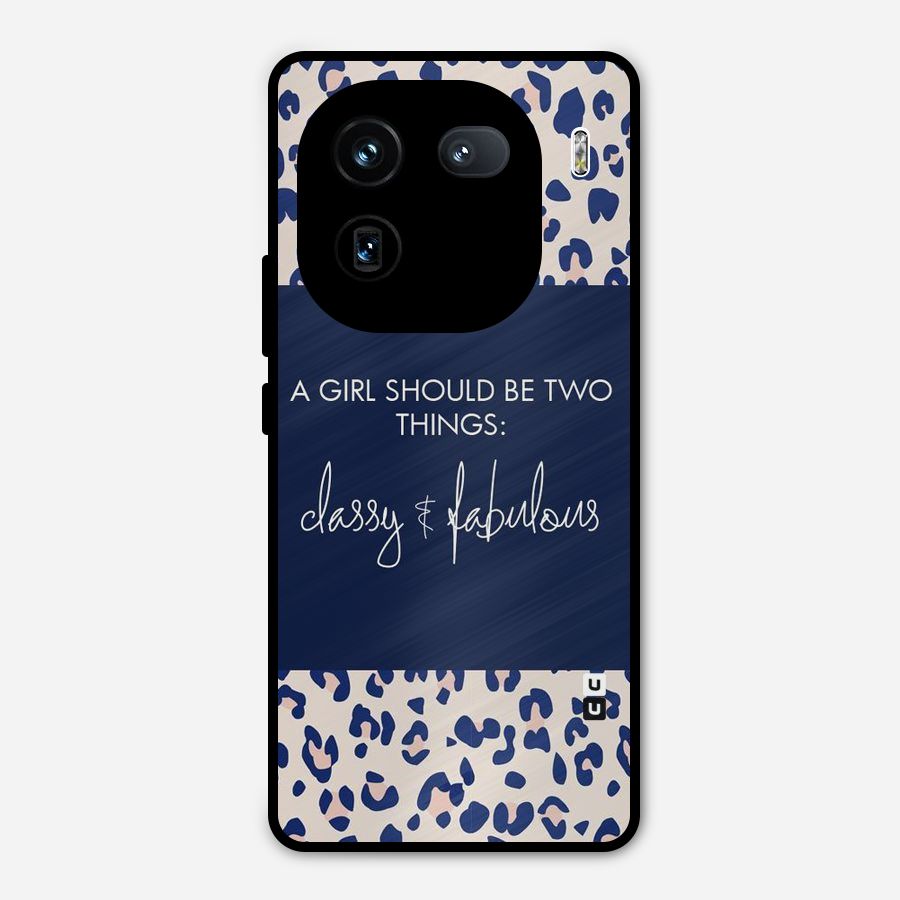 Classy and Fabulous Metal Back Case for iQOO 12