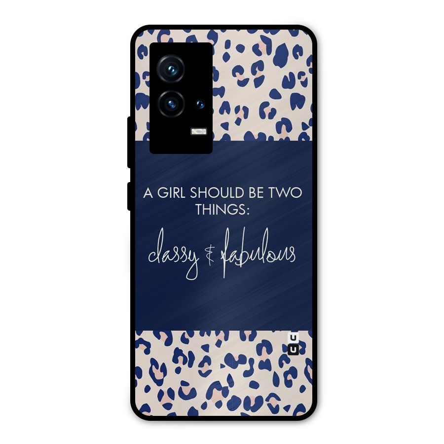 Classy and Fabulous Metal Back Case for iQOO 9 5G