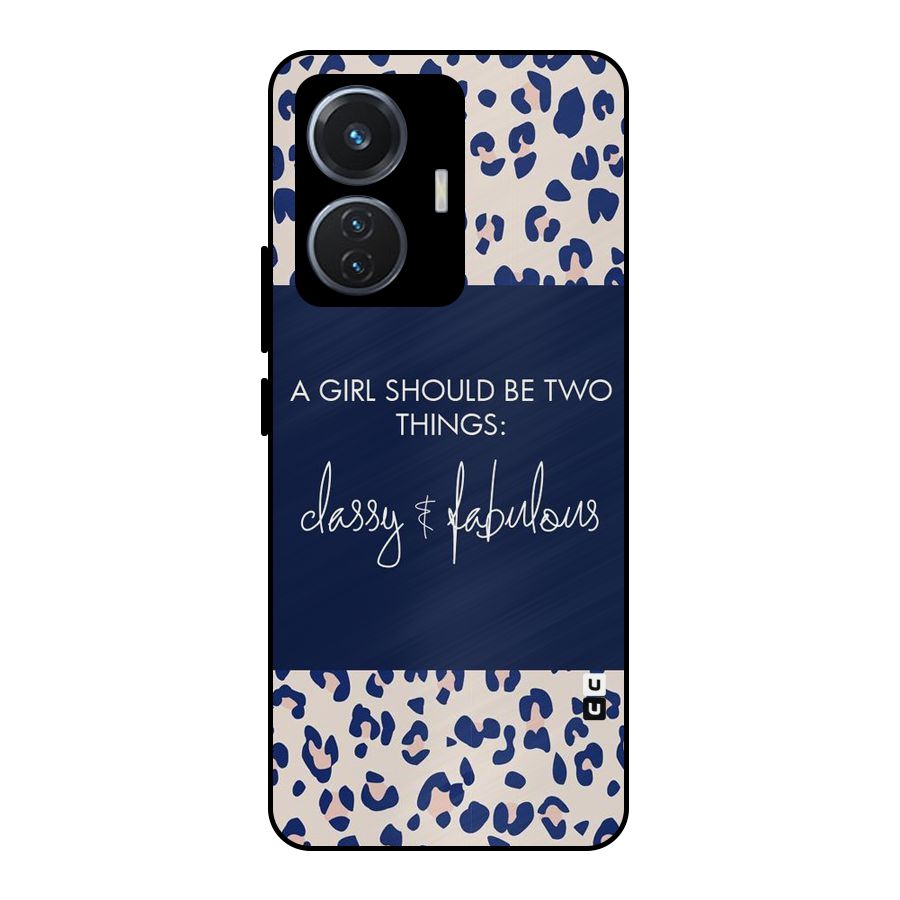 Classy and Fabulous Metal Back Case for iQOO Z6 44W