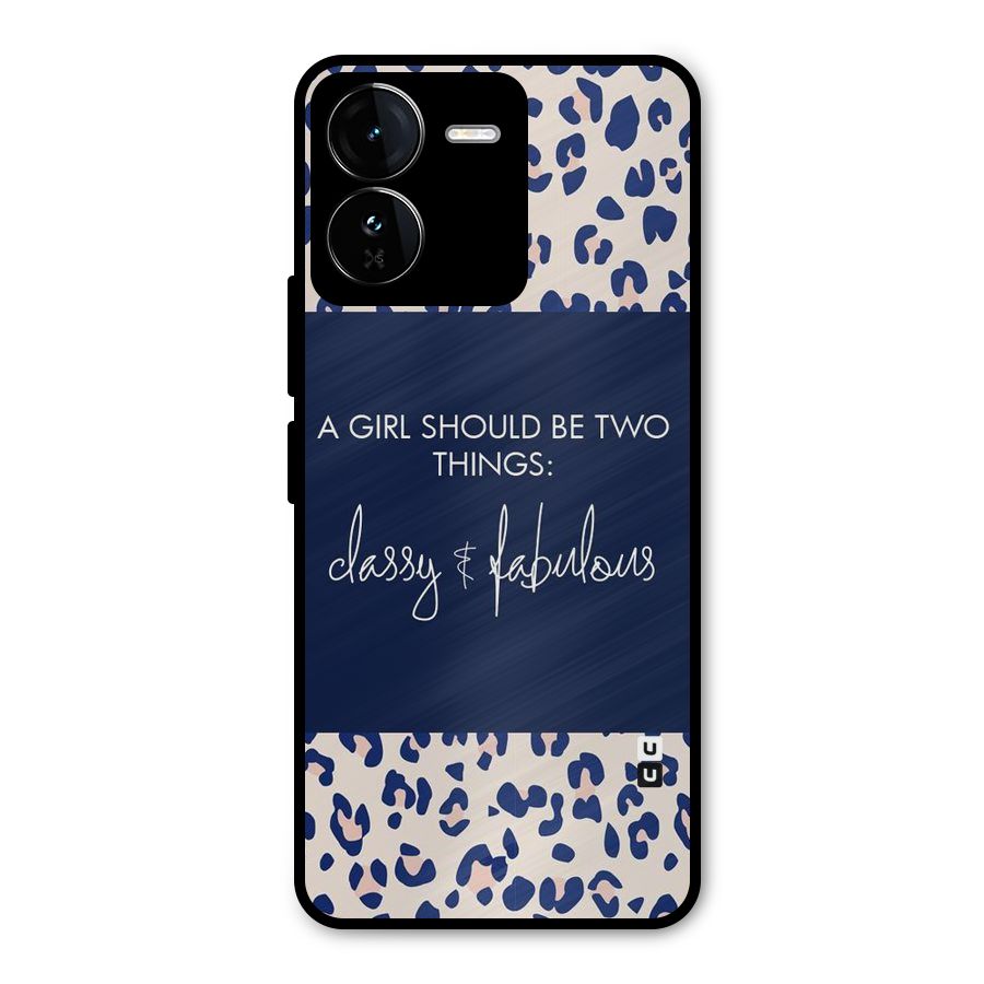 Classy and Fabulous Metal Back Case for iQOO Z9