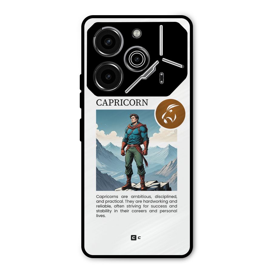 Clever Capricorn Metal Back Case for Tecno Pova 6 Pro