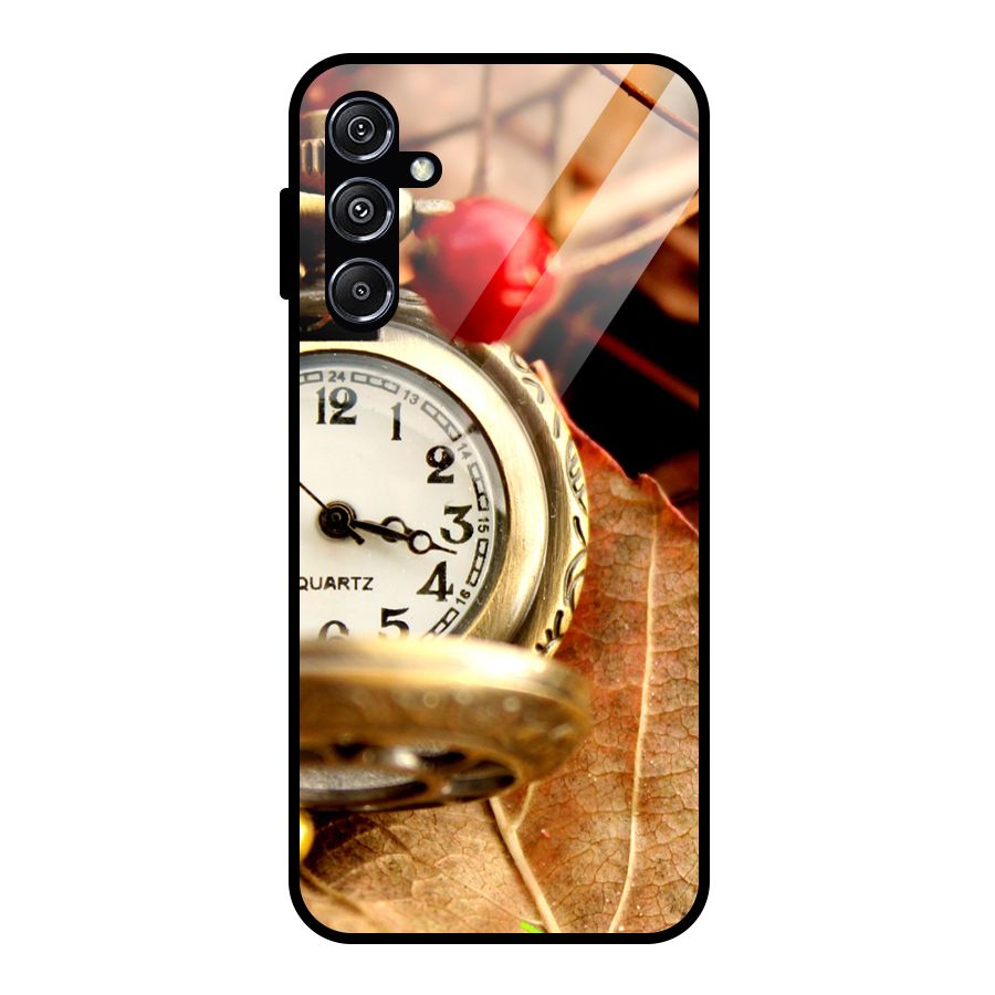 Clock And Cherry Glass Back Case for Galaxy M34 5G