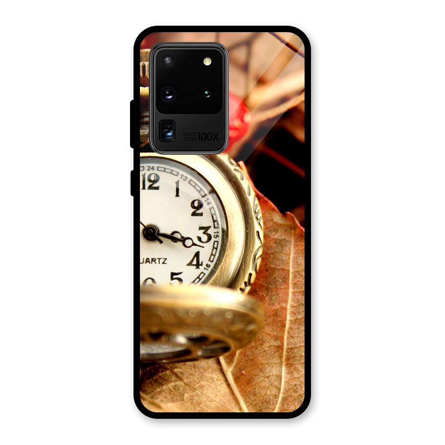 Clock And Cherry Glass Back Case for Galaxy S20 Ultra