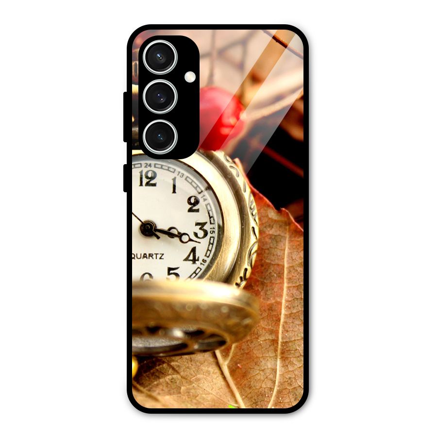 Clock And Cherry Glass Back Case for Galaxy S23 FE
