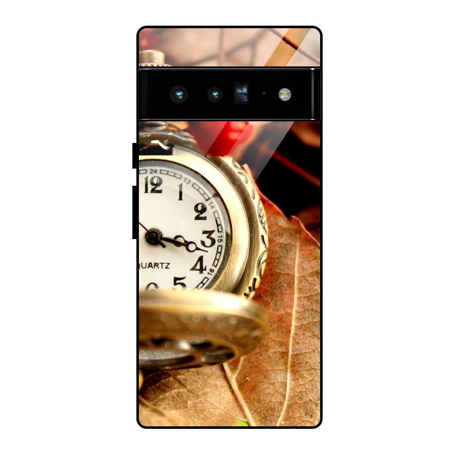 Clock And Cherry Glass Back Case for Google Pixel 6 Pro