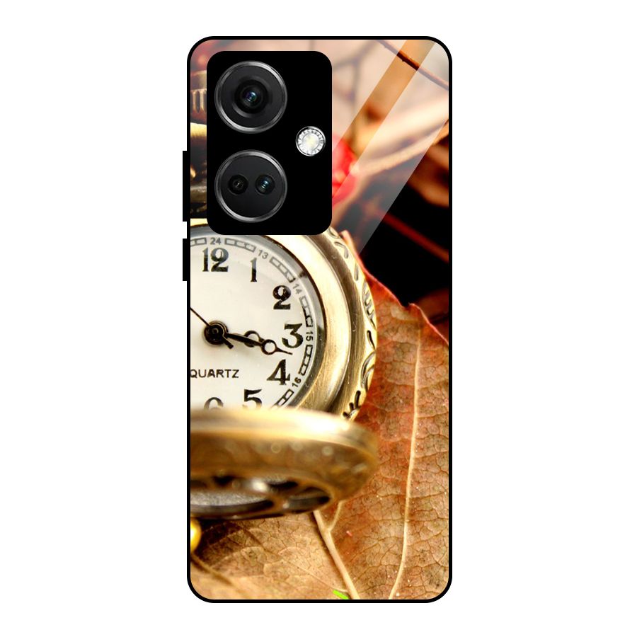 Clock And Cherry Glass Back Case for OnePlus Nord CE 3 5G