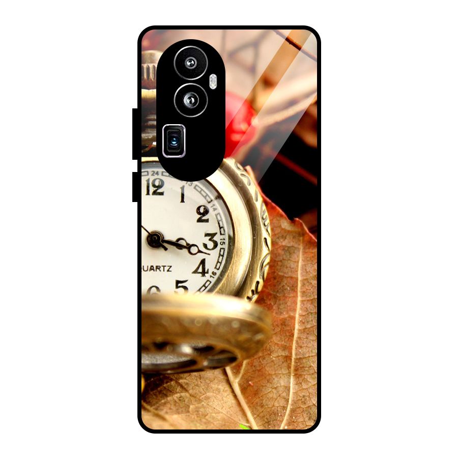 Clock And Cherry Glass Back Case for Oppo Reno10 Pro Plus