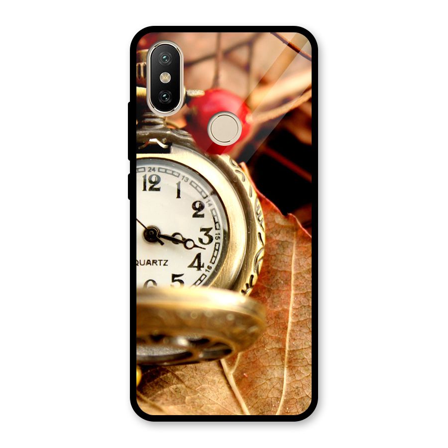 Clock And Cherry Glass Back Case for Redmi A2