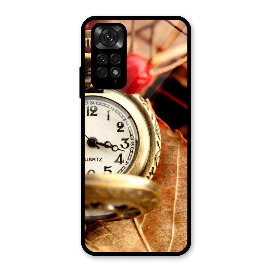 Clock And Cherry Glass Back Case for Redmi Note 11S