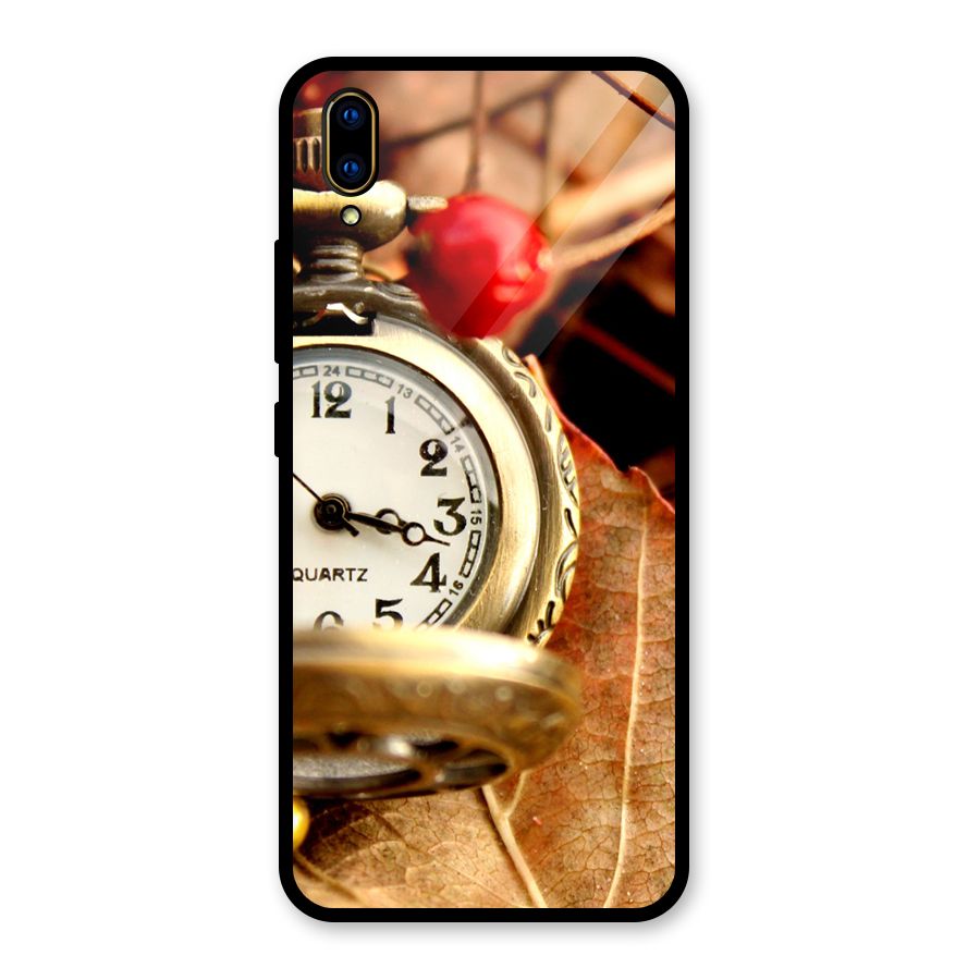 Clock And Cherry Glass Back Case for Vivo V11 Pro
