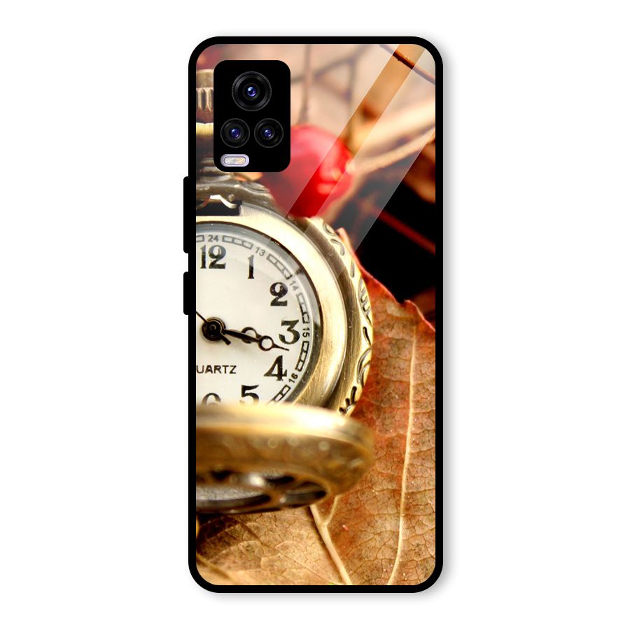 Clock And Cherry Glass Back Case for Vivo V20 2021