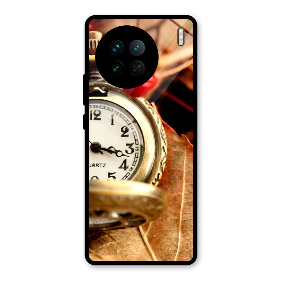 Clock And Cherry Glass Back Case for Vivo X90