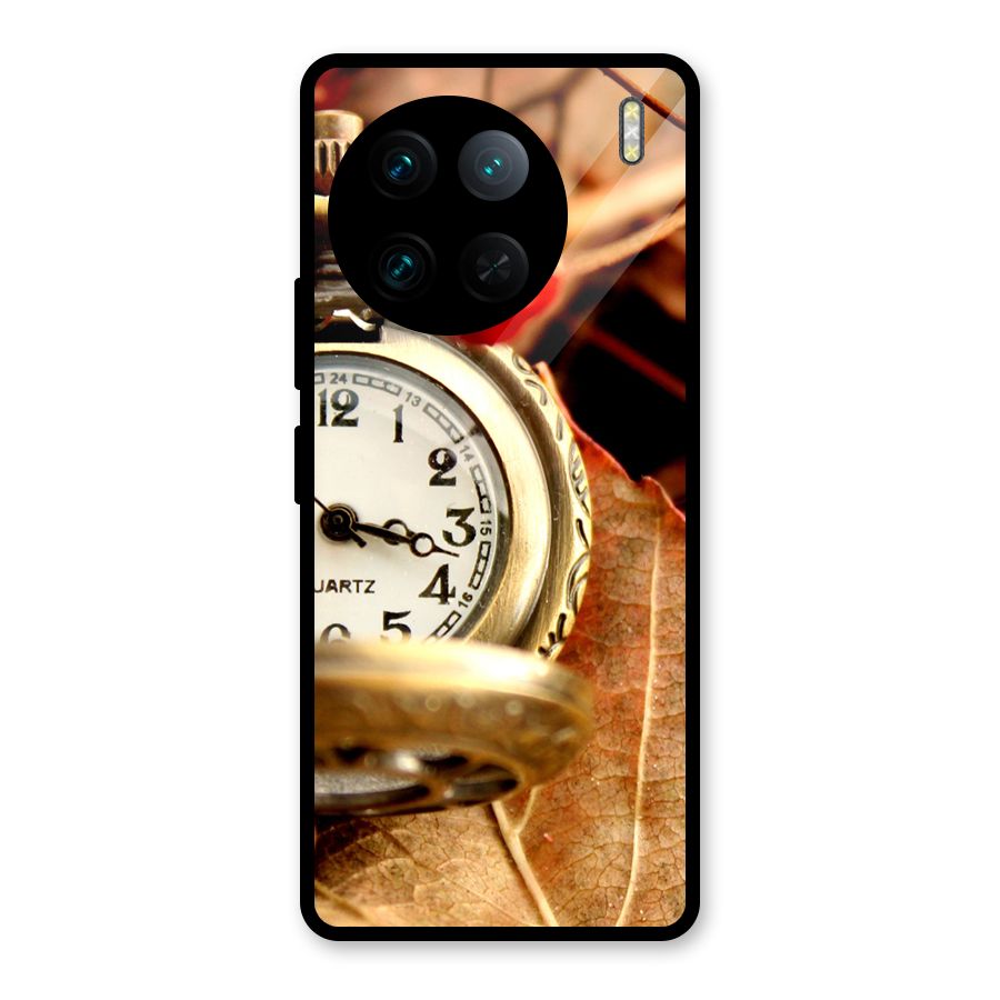 Clock And Cherry Glass Back Case for Vivo X90 Pro