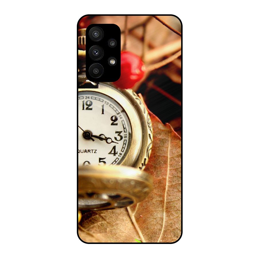 Clock And Cherry Metal Back Case for Galaxy A23
