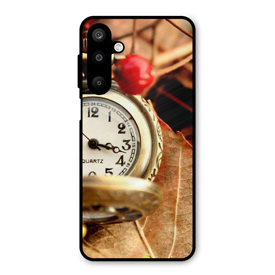 Clock And Cherry Metal Back Case for Galaxy M16