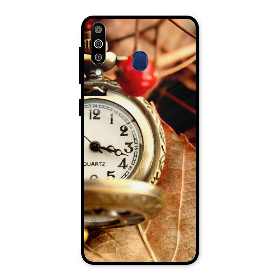 Clock And Cherry Metal Back Case for Galaxy M30