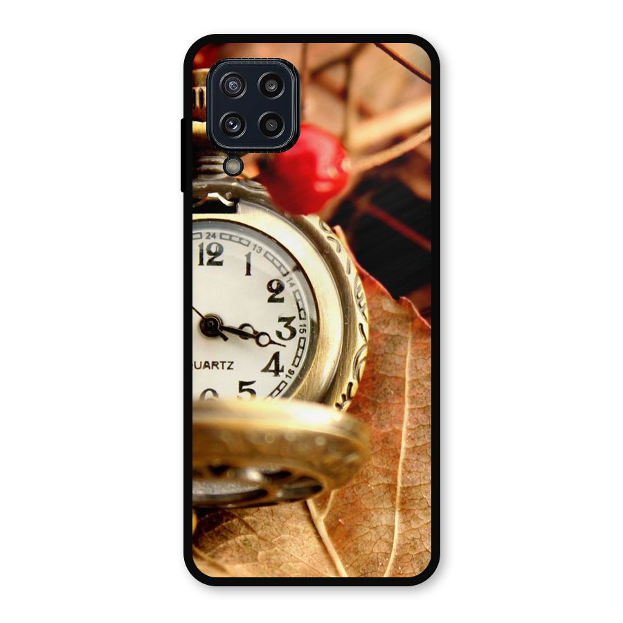 Clock And Cherry Metal Back Case for Galaxy M32