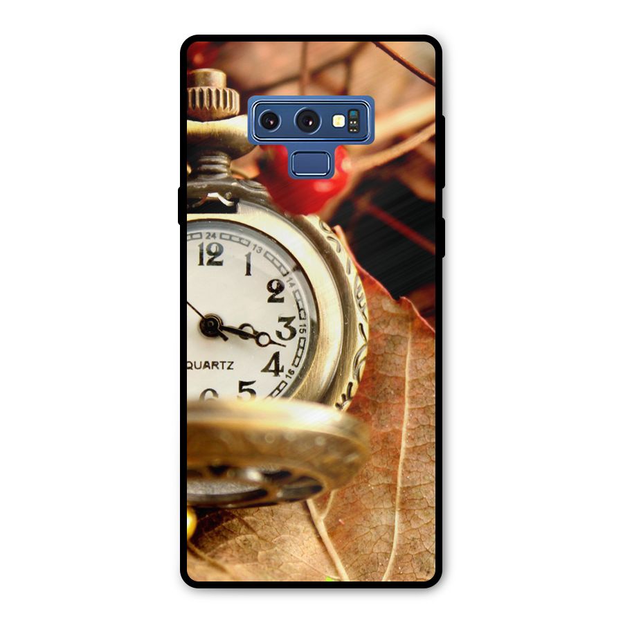 Clock And Cherry Metal Back Case for Galaxy Note 9
