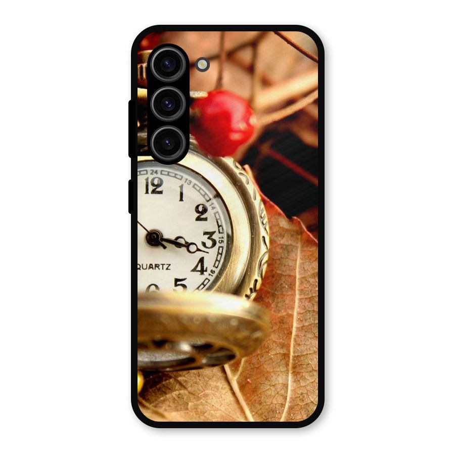 Clock And Cherry Metal Back Case for Galaxy S23
