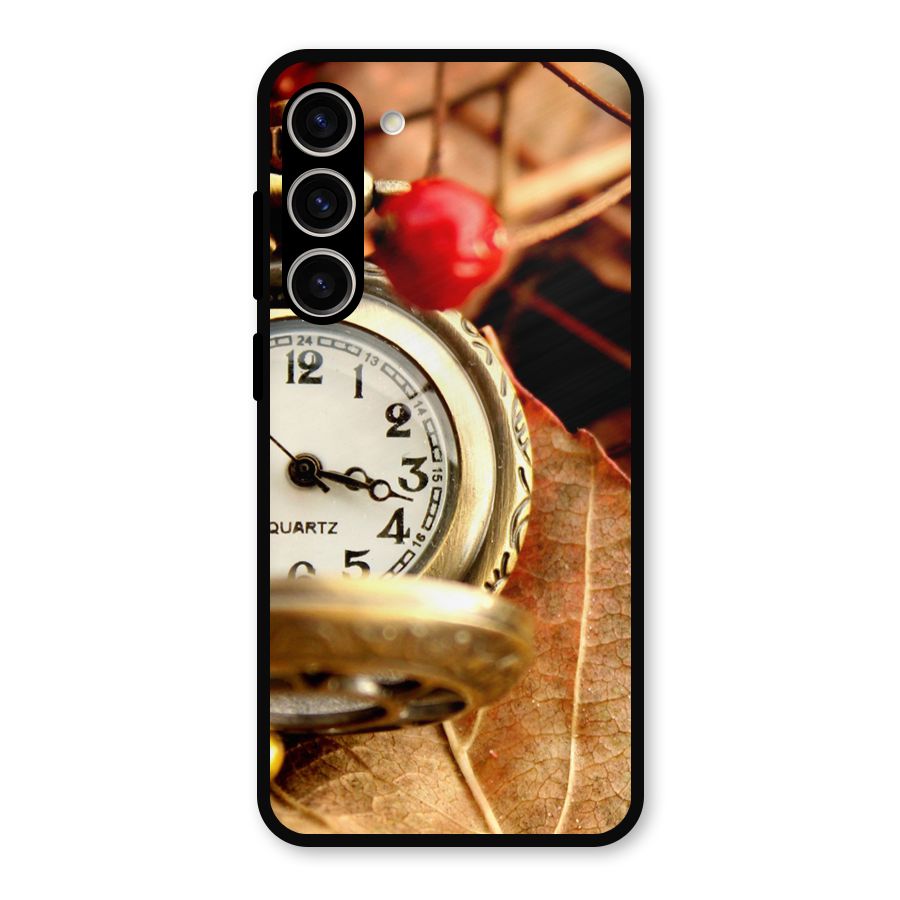 Clock And Cherry Metal Back Case for Galaxy S23 Plus