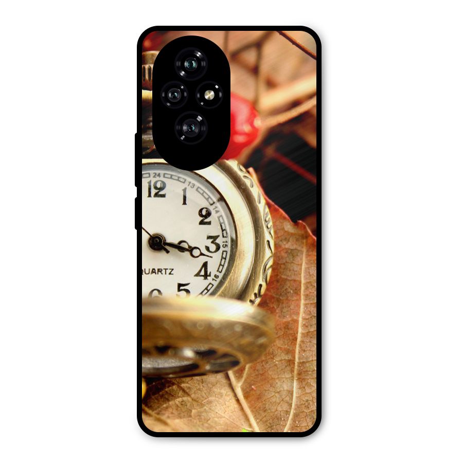 Clock And Cherry Metal Back Case for Honor 200