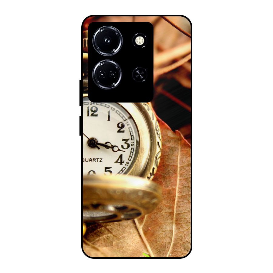 Clock And Cherry Metal Back Case for Infinix Note 30 5G