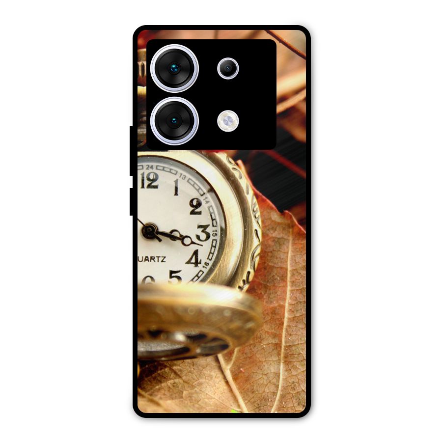 Clock And Cherry Metal Back Case for Infinix Zero 30 5G