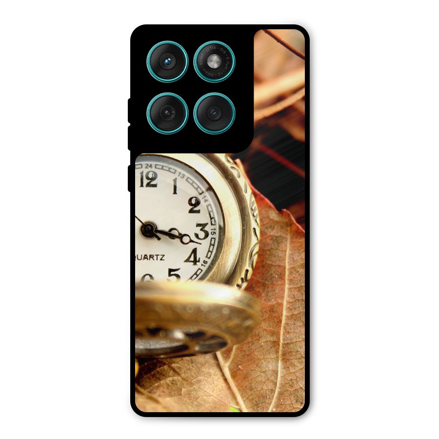 Clock And Cherry Metal Back Case for Motorola Edge 60 Fusion
