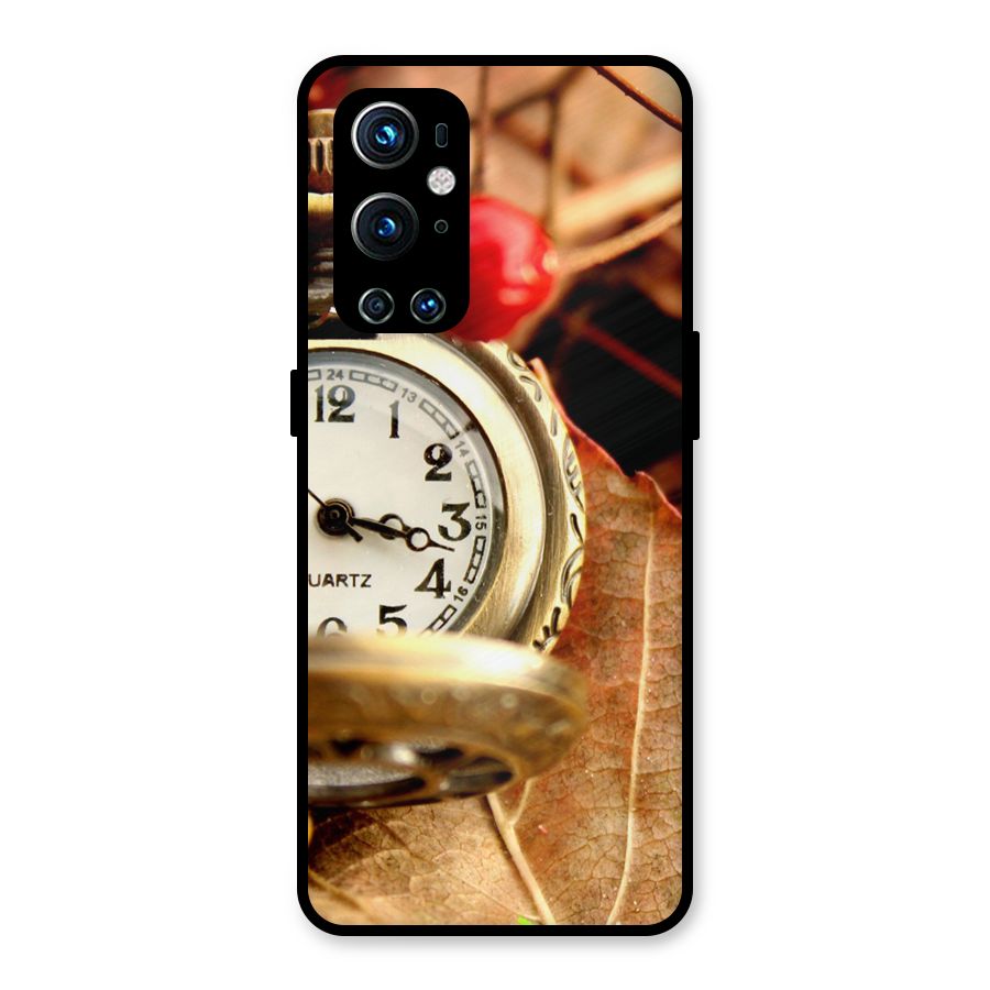 Clock And Cherry Metal Back Case for OnePlus 9 Pro