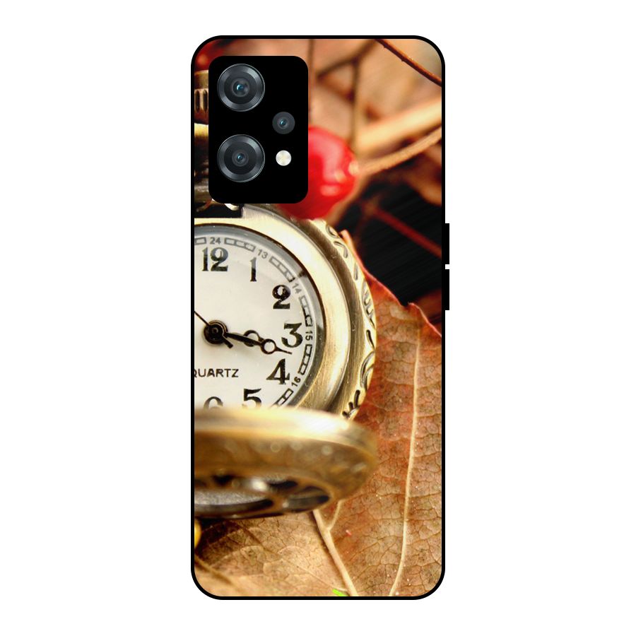 Clock And Cherry Metal Back Case for OnePlus Nord CE 2 Lite 5G