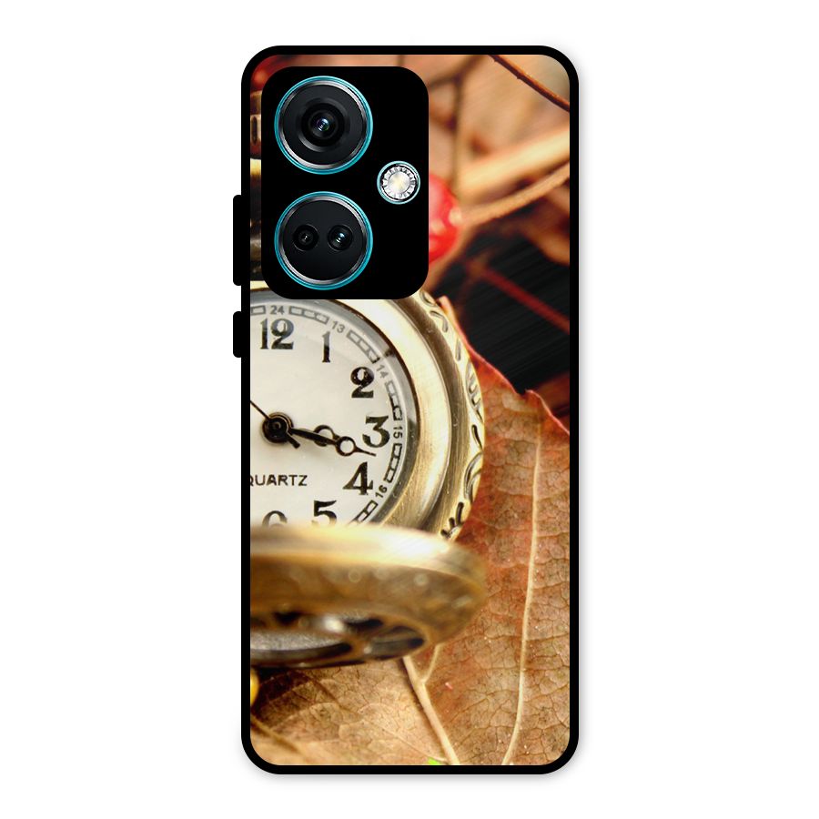 Clock And Cherry Metal Back Case for OnePlus Nord CE 3 5G