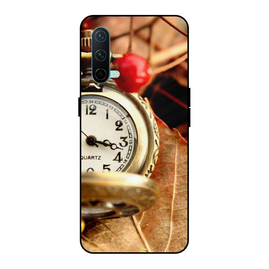 Clock And Cherry Metal Back Case for OnePlus Nord CE 5G