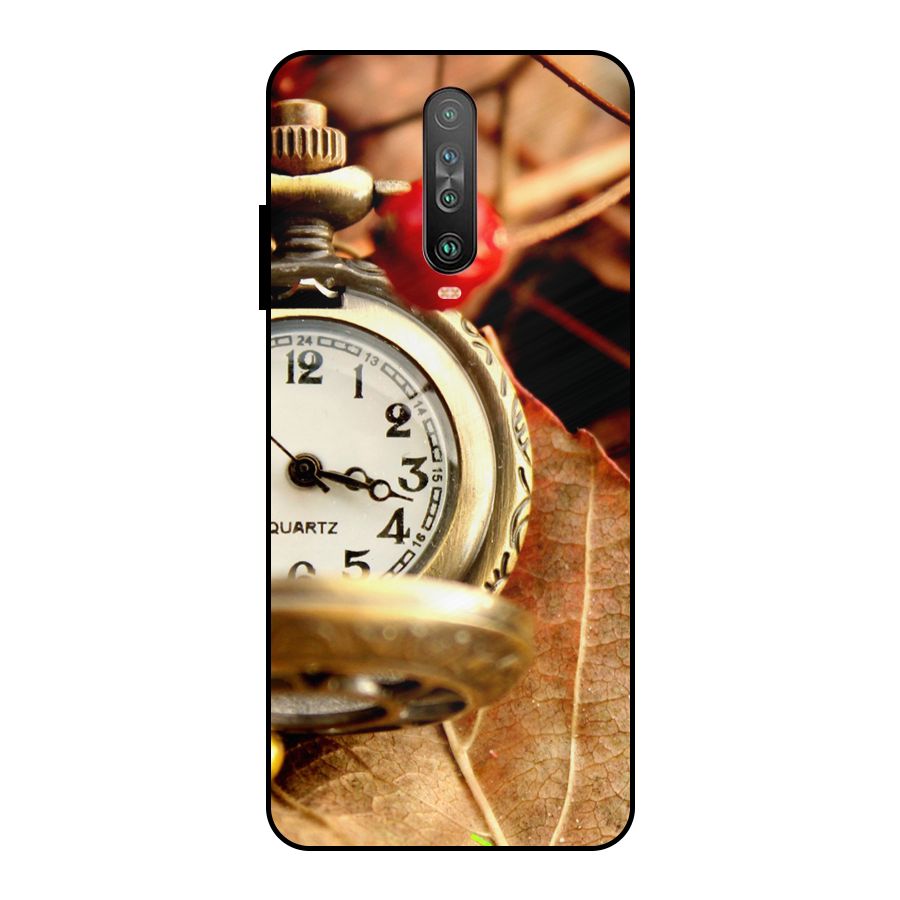 Clock And Cherry Metal Back Case for Poco X2