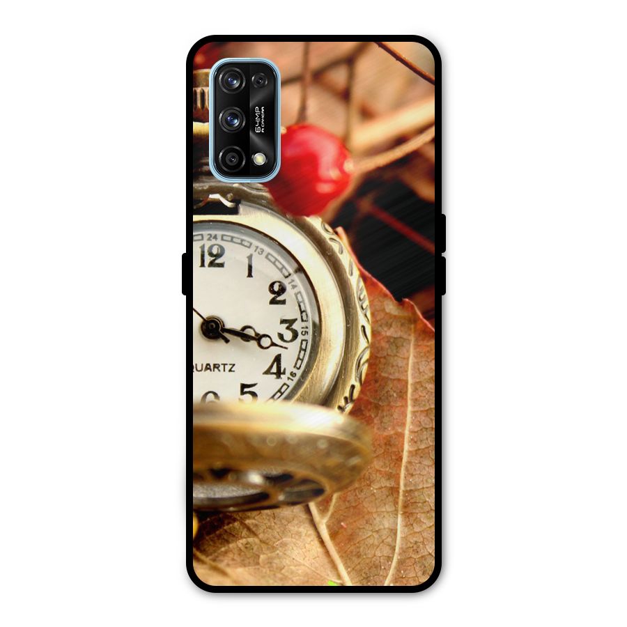 Clock And Cherry Metal Back Case for Realme 7 Pro