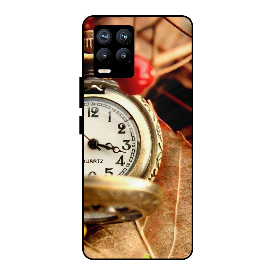 Clock And Cherry Metal Back Case for Realme 8 Pro