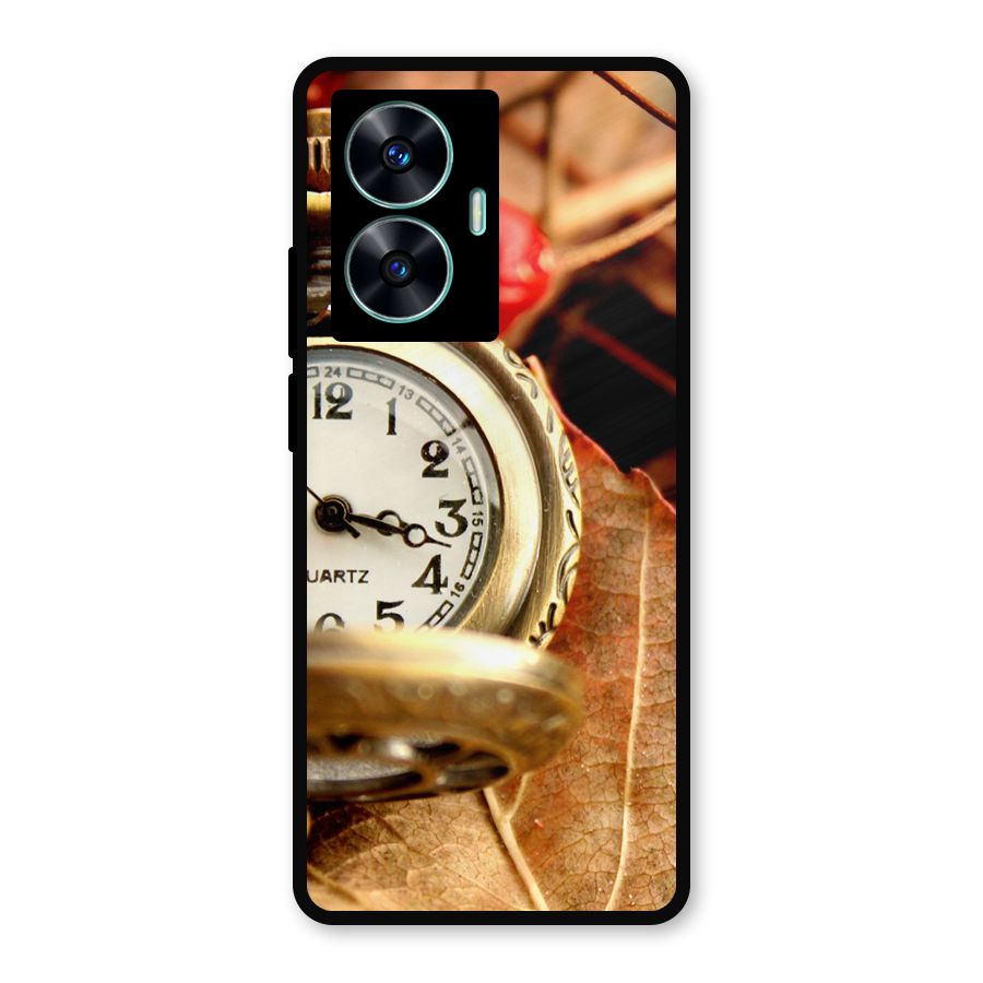 Clock And Cherry Metal Back Case for Realme C55